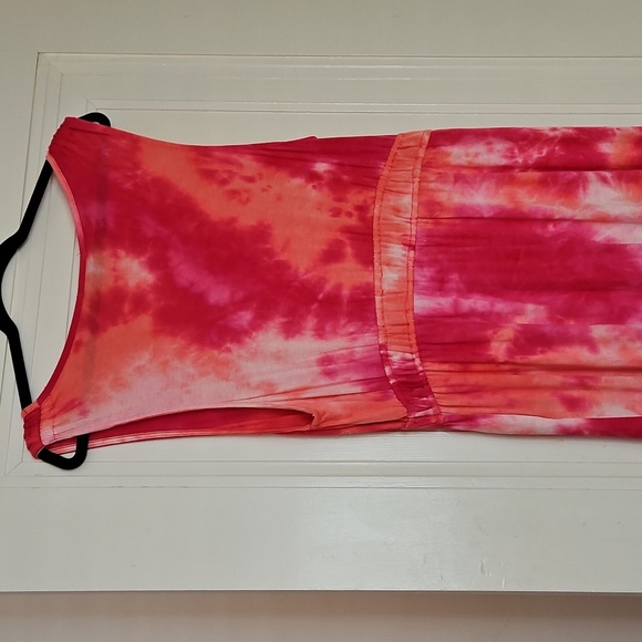 Olive & Oak Pink and Orange Tie-Dye Sleeveless Maxi Dress, Sz XL, NWT! - Picture 5 of 9